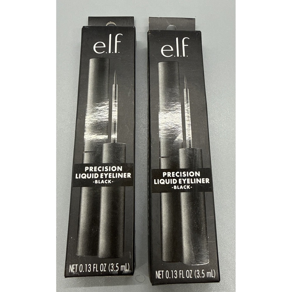 e.l.f. - Precision Liquid Eyeliner Black - 0.13 oz Lot Of 2